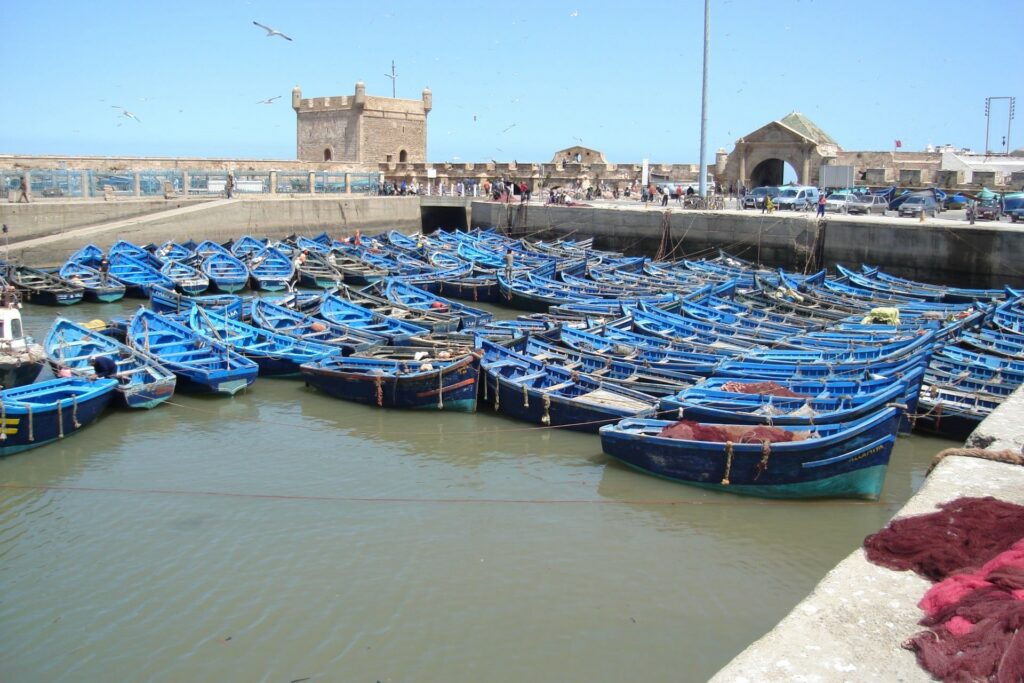Met de camper naar Marokko - sardinevloot, Essaouira